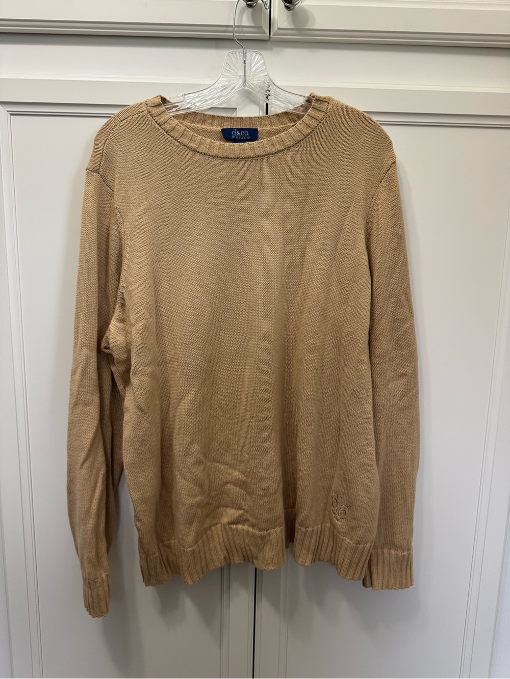 D&Co. Tan XL Sweater 100% Cotton